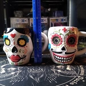 Sugar skull coffee cups